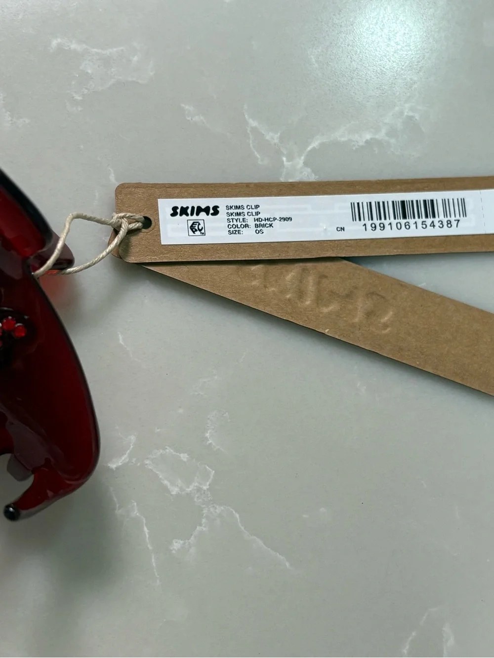 ✨ SOLD OUT SKIMS BRICK Claw Clip NWT | Rhinestone Logo - Picture 6 of 6